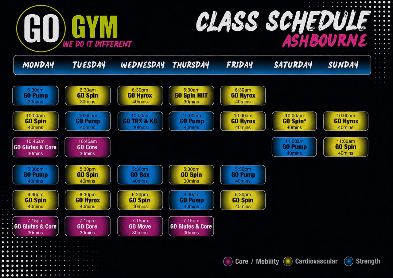 Class schedule